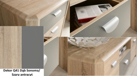 Meble Forte YOOP YPL09-Q41 Stelaż łóżka Dąb sonoma/Szary Meble Forte YOOP YPL09-Q41 Stelaż łóżka Dąb sonoma/Szary