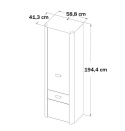 Meble Forte YOOP YPS71-Q41 Szafa ubraniowa Dąb sonoma/Szary Meble Forte YOOP YPS71-Q41 Szafa ubraniowa Dąb sonoma/Szary