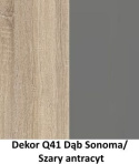 Meble Forte YOOP YPS83-Q41 Szafa ubraniowa trzydrzwiowa Dąb sonoma/Szary Meble Forte YOOP YPS83-Q41 Szafa ubraniowa trzydrzwiowa Dąb sonoma/Szary
