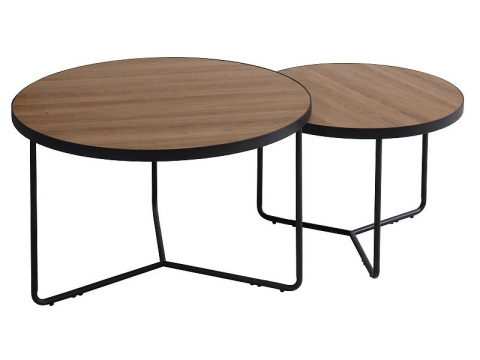 SIGNAL ŁAWA ITALIA II MDF + OKLEINA ORZECH / STELAŻ METAL CZARNY (ZESTAW) FI80 I FI60 SIGNAL ŁAWA ITALIA II MDF + OKLEINA ORZECH / STELAŻ METAL CZARNY (ZESTAW) FI80 I FI60
