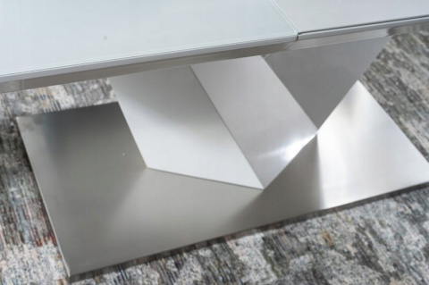 SIGNAL STÓŁ ALARAS III MDF+szkło hartowane BIAŁY / BIAŁY LAKIER MDF+stal szczotkowana 160(220)X90 SIGNAL STÓŁ ALARAS III MDF+szkło hartowane BIAŁY / BIAŁY LAKIER MDF+stal szczotkowana 160(220)X90