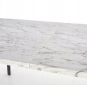 HALMAR stół DALLAS rozkładany czarny stelaż stal malowana blat MDF laminowany - marmur 160-220x90