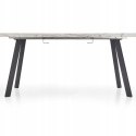 HALMAR stół DALLAS rozkładany czarny stelaż stal malowana blat MDF laminowany - marmur 160-220x90 HALMAR stół DALLAS rozkładany czarny stelaż stal malowana blat MDF laminowany - marmur 160-220x90