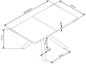STÓŁ ROZKŁADANY DERRICK 160-200x90 PROSTOKĄTNY MDF okleina naturalna DĄB naturalny / NOGI STAL malowana proszkowo CZARNE HALMAR STÓŁ ROZKŁADANY DERRICK 160-200x90 PROSTOKĄTNY MDF okleina naturalna DĄB naturalny / NOGI STAL malowana proszkowo CZARNE HALMAR
