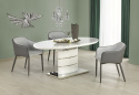HALMAR stół owalny ASPEN rozkładany, biały 140-180x90 MDF lakierowany stal nierdzewna HALMAR stół owalny ASPEN rozkładany, biały 140-180x90 MDF lakierowany stal nierdzewna