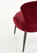 Halmar K366 krzesło bordowy tkanina nogi metal czarny