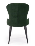 Halmar K366 krzesło ciemny zielony tkanina nogi stal czarny