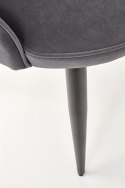 Halmar K366 krzesło popiel tkanina nogi stal czarny
