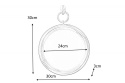 Invicta Interior INVICTA lustro wiszące PORTRET 30cm srebrne - metal, szkło Invicta Interior INVICTA lustro wiszące PORTRET 30cm srebrne - metal, szkło