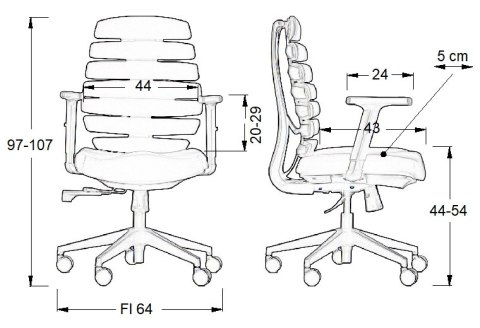Fotel obrotowy LOOP CZARNY - krzesło biurowe do biurka - TILT Fotel obrotowy LOOP CZARNY - krzesło biurowe do biurka - TILT