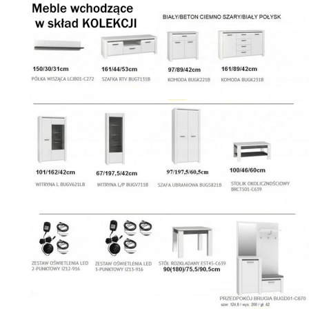 Meble Forte BRUGIA BRCT501-C639 Stolik okolicznościowy Meble Forte BRUGIA BRCT501-C639 Stolik okolicznościowy