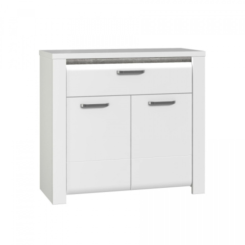 Meble Forte BRUGIA BUGK221B-C638 Biały Komoda szafka z szufladą Meble Forte BRUGIA BUGK221B-C638 Biały Komoda szafka z szufladą