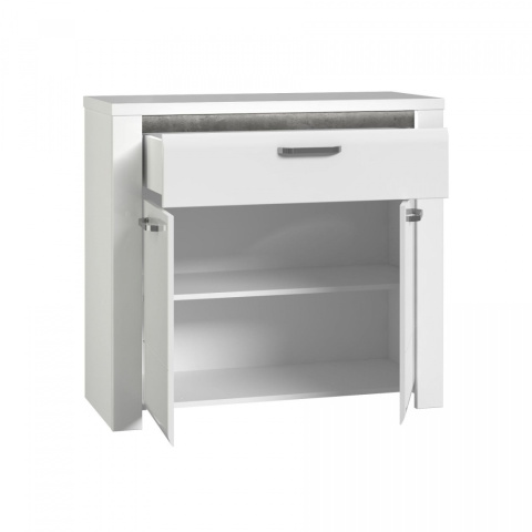 Meble Forte BRUGIA BUGK221B-C638 Biały Komoda szafka z szufladą Meble Forte BRUGIA BUGK221B-C638 Biały Komoda szafka z szufladą