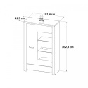 Meble Forte BRUGIA BUGV621LB-C638 Biały / Szary Witryna L Meble Forte BRUGIA BUGV621LB-C638 Biały / Szary Witryna L