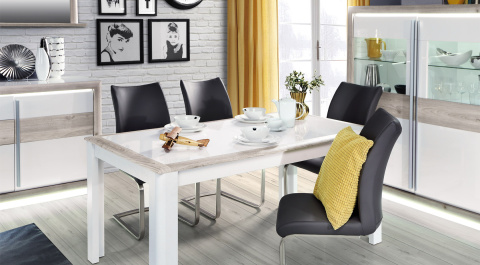 Meble Forte CANNE CQNB01-C141 Półka wisząca Biały/Dąb Meble Forte CANNE CQNB01-C141 Półka wisząca Biały/Dąb