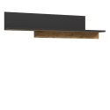 Forte HAYATO HYTB011L-M215 Półka wisząca Świerk Alpejski/Czarny Forte HAYATO HYTB011L-M215 Półka wisząca Świerk Alpejski/Czarny