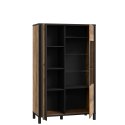 Forte HAYATO HYTV521R-M215 Witryna P - niska, przeszklona, Świerk Alpejski / Czarny Forte HAYATO HYTV521R-M215 Witryna P - niska, przeszklona, Świerk Alpejski / Czarny