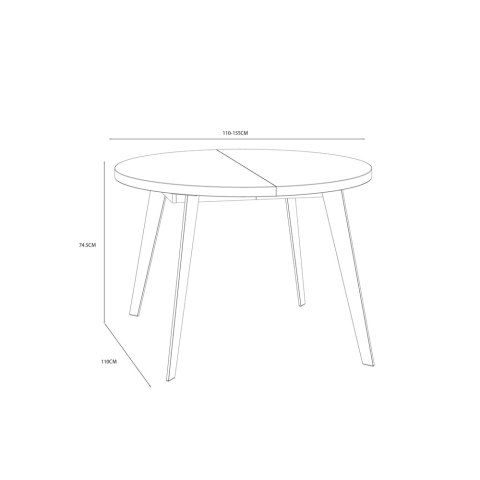 Forte TABLES TBLT7001-D78-904 Stół rozkładany Forte TABLES TBLT7001-D78-904 Stół rozkładany