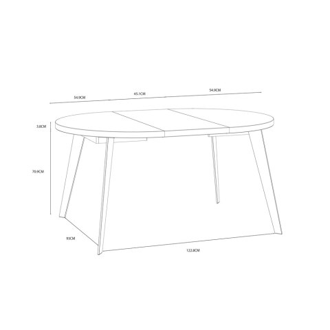 Forte TABLES TBLT7001-D78-904 Stół rozkładany Forte TABLES TBLT7001-D78-904 Stół rozkładany
