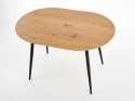 HALMAR stół COLORADO rozkładany 120-160x80 blat MDF okleinowany - dąb złoty, stelaż - czarny stal malowana proszkowo HALMAR stół COLORADO rozkładany 120-160x80 blat MDF okleinowany - dąb złoty, stelaż - czarny stal malowana proszkowo