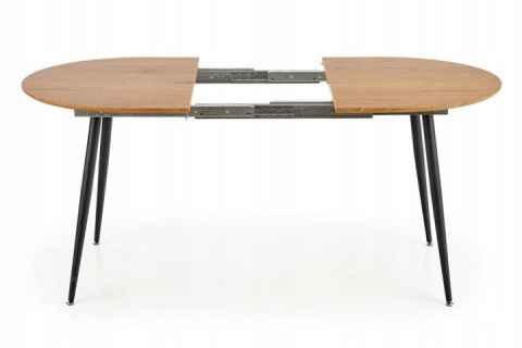 HALMAR stół COLORADO rozkładany 120-160x80 blat MDF okleinowany - dąb złoty, stelaż - czarny stal malowana proszkowo HALMAR stół COLORADO rozkładany 120-160x80 blat MDF okleinowany - dąb złoty, stelaż - czarny stal malowana proszkowo