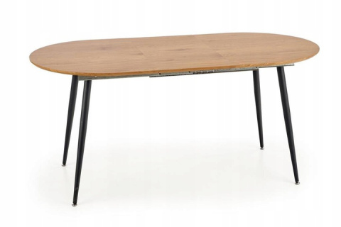 HALMAR stół COLORADO rozkładany 120-160x80 blat MDF okleinowany - dąb złoty, stelaż - czarny stal malowana proszkowo HALMAR stół COLORADO rozkładany 120-160x80 blat MDF okleinowany - dąb złoty, stelaż - czarny stal malowana proszkowo