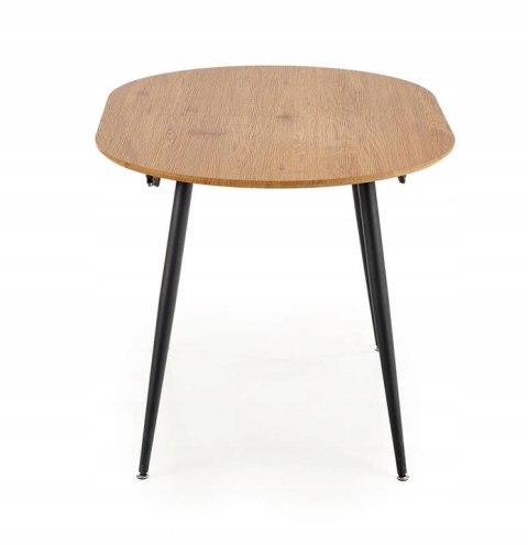 HALMAR stół COLORADO rozkładany 120-160x80 blat MDF okleinowany - dąb złoty, stelaż - czarny stal malowana proszkowo HALMAR stół COLORADO rozkładany 120-160x80 blat MDF okleinowany - dąb złoty, stelaż - czarny stal malowana proszkowo