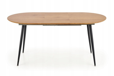 HALMAR stół COLORADO rozkładany 120-160x80 blat MDF okleinowany - dąb złoty, stelaż - czarny stal malowana proszkowo HALMAR stół COLORADO rozkładany 120-160x80 blat MDF okleinowany - dąb złoty, stelaż - czarny stal malowana proszkowo
