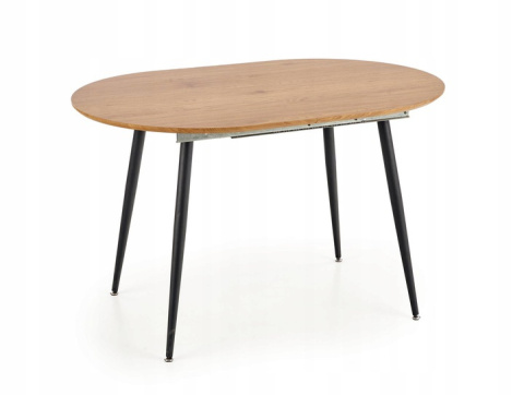 HALMAR stół COLORADO rozkładany 120-160x80 blat MDF okleinowany - dąb złoty, stelaż - czarny stal malowana proszkowo HALMAR stół COLORADO rozkładany 120-160x80 blat MDF okleinowany - dąb złoty, stelaż - czarny stal malowana proszkowo