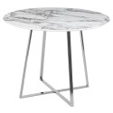 King Home Stół CARAT fi 100 - MDF okleina-imitacja marmuru, srebrna podstawa metal King Home Stół CARAT fi 100 - MDF okleina-imitacja marmuru, srebrna podstawa metal