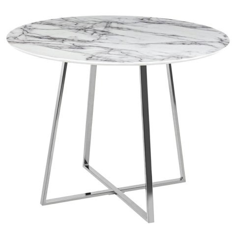 King Home Stół CARAT fi 100 - MDF okleina-imitacja marmuru, srebrna podstawa metal King Home Stół CARAT fi 100 - MDF okleina-imitacja marmuru, srebrna podstawa metal