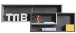 Meblar meble młodzieżowe Półka ścienna TABLO System TA10 - Grafit / Enigma płyta laminowana wykończona obrzeżem ABS