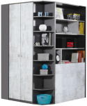 Meblar Szafa Garderoba meble młodzieżowe TABLO System TA1 - Grafit / Enigma płyta laminowana obrzeża ABS oświetlenie w opcji Meblar Szafa Garderoba meble młodzieżowe TABLO System TA1 - Grafit / Enigma płyta laminowana obrzeża ABS oświetlenie w opcji