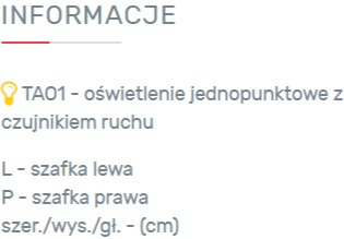 Meblar Szafa Garderoba meble młodzieżowe TABLO System TA1 - Grafit / Enigma płyta laminowana obrzeża ABS oświetlenie w opcji Meblar Szafa Garderoba meble młodzieżowe TABLO System TA1 - Grafit / Enigma płyta laminowana obrzeża ABS oświetlenie w opcji