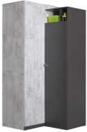 Meblar TABLO System TA2 Szafa narożna Garderoba meble młodzieżowe - Grafit / Enigma płyta laminowana wykończona obrzeżem ABS Meblar TABLO System TA2 Szafa narożna Garderoba meble młodzieżowe - Grafit / Enigma płyta laminowana wykończona obrzeżem ABS