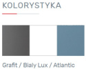 Meblar Szafa TABLO System TA3 meble młodzieżowe - Grafit / Bialy Lux / Atlantic obrzeża ABS korpus płyta laminowana 2 szuflady Meblar Szafa TABLO System TA3 meble młodzieżowe - Grafit / Bialy Lux / Atlantic obrzeża ABS korpus płyta laminowana 2 szuflady