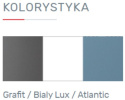 Meblar Regał TABLO System TA4 meble młodzieżowe - Grafit / Bialy Lux / Atlantic płyta meblowa laminowana Meblar Regał TABLO System TA4 meble młodzieżowe - Grafit / Bialy Lux / Atlantic płyta meblowa laminowana