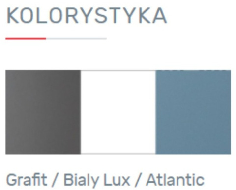 Meblar Regał TABLO System TA5 - Grafit / Biały Lux / Atlantic meble młodzieżowe płyta laminowana półki szuflady Meblar Regał TABLO System TA5 - Grafit / Biały Lux / Atlantic meble młodzieżowe płyta laminowana półki szuflady