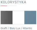 Meblar Meble młodzieżowe Komoda TABLO System TA7 - Grafit / Biały Lux / Atlantic płyta laminowana obrzeża ABS szuflady półki Meblar Meble młodzieżowe Komoda TABLO System TA7 - Grafit / Biały Lux / Atlantic płyta laminowana obrzeża ABS szuflady półki