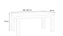Meble Forte HAVANNA ALCT44-D67 Stół rozkładany 160x207 cm Dąb Postarzany Meble Forte HAVANNA ALCT44-D67 Stół rozkładany 160x207 cm Dąb Postarzany