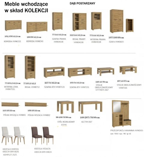 Meble Forte HAVANNA HVNS411R-D67 Szafka P Dąb Postarzany Meble Forte HAVANNA HVNS411R-D67 Szafka P Dąb Postarzany