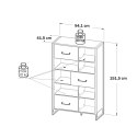 Meble Forte HUD HUDR423-C791 Regał z szafkami Dąb klepkowy Meble Forte HUD HUDR423-C791 Regał z szafkami Dąb klepkowy