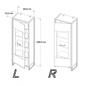 Meble Forte HUD HUDV711-C791 Witryna L/P przeszklona Dąb klepkowy Meble Forte HUD HUDV711-C791 Witryna L/P przeszklona Dąb klepkowy