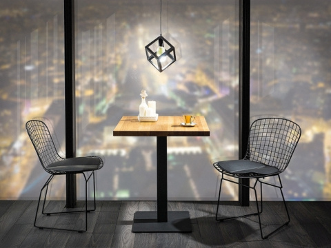 STÓŁ KWADRATOWY PURO LITE DREWNO DĄB / PODSTAWA METAL CZARNY 80x80 SIGNAL STÓŁ KWADRATOWY PURO LITE DREWNO DĄB / PODSTAWA METAL CZARNY 80x80 SIGNAL
