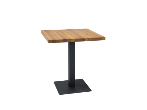 STÓŁ KWADRATOWY PURO LITE DREWNO DĄB / PODSTAWA METAL CZARNY 80x80 SIGNAL STÓŁ KWADRATOWY PURO LITE DREWNO DĄB / PODSTAWA METAL CZARNY 80x80 SIGNAL