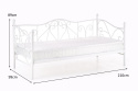 HALMAR łóżko SUMATRA białe, stal 90x200 pojedyncze HALMAR łóżko SUMATRA białe, stal 90x200 pojedyncze