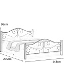 HALMAR łóżko VIOLETTA 140 cm czereśnia ant./czarny ze stelażem HALMAR łóżko VIOLETTA 140 cm czereśnia ant./czarny ze stelażem