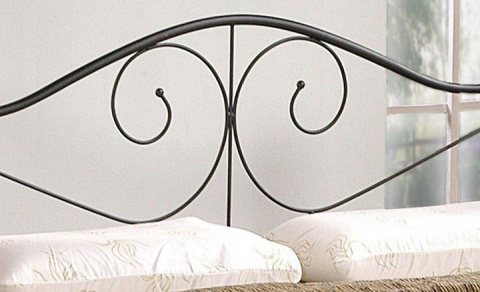 ŁÓŻKO DWUOSOBOWE VIOLETTA 160 cm drewno lite CZEREŚNIA ANTYCZNA / CZARNY metal ze stelażem HALMAR DO SYPIALNI ŁÓŻKO DWUOSOBOWE VIOLETTA 160 cm drewno lite CZEREŚNIA ANTYCZNA / CZARNY metal ze stelażem HALMAR DO SYPIALNI