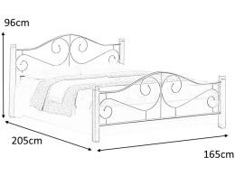 HALMAR łóżko VIOLETTA 160 cm czereśnia ant./czarny ze stelażem