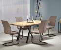 Halmar stół CAPITAL 2 rozkładany 160-200x90 blat MDF okleina naturalna - dąb naturalny nogi stal malowana proszkowo - czarny Halmar stół CAPITAL 2 rozkładany 160-200x90 blat MDF okleina naturalna - dąb naturalny nogi stal malowana proszkowo - czarny